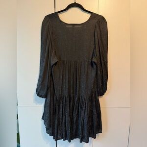Gentle Fawn Black Long Sleeve Tiered Dress